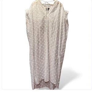 J. Crew Beach Coverup White Maxi Textured Beach Coverup